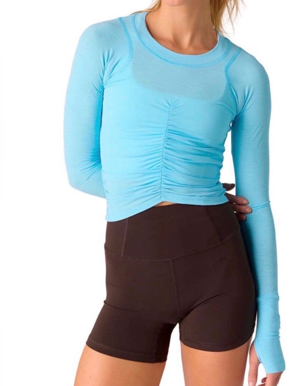 FP Movement by Free People Tempo Ruched UV Protection Long Sleeve